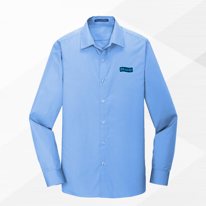 Port Authority ® Slim Fit Long Sleeve Carefree Poplin Shirt